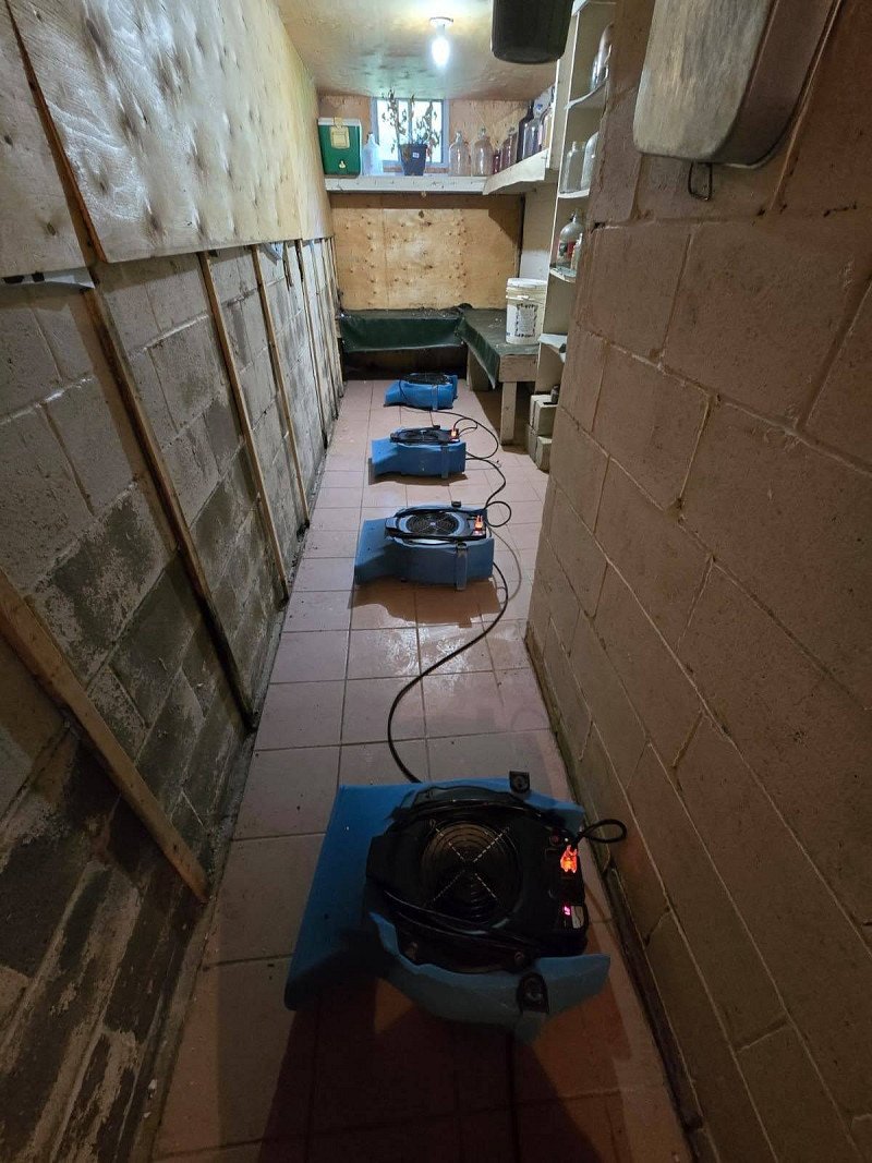 Drying Process for a Flooded Basement