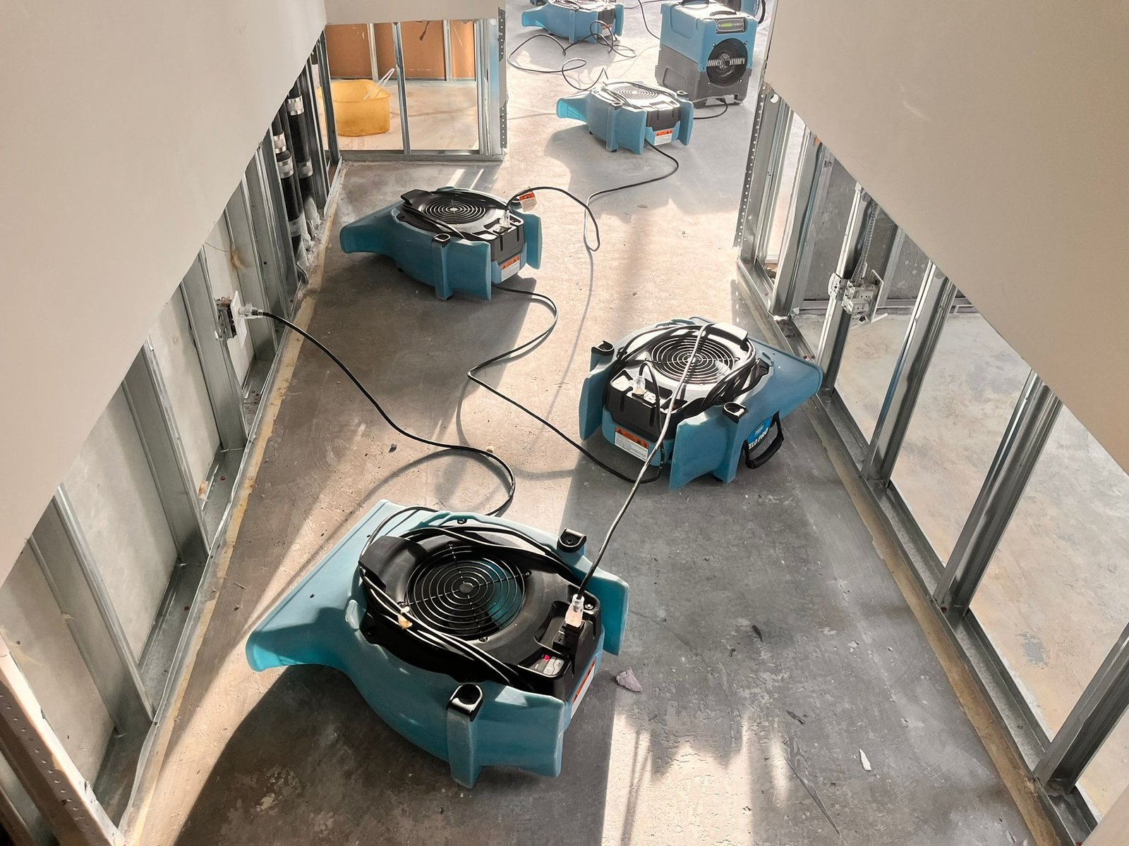 dehumidifiers and air movers.
