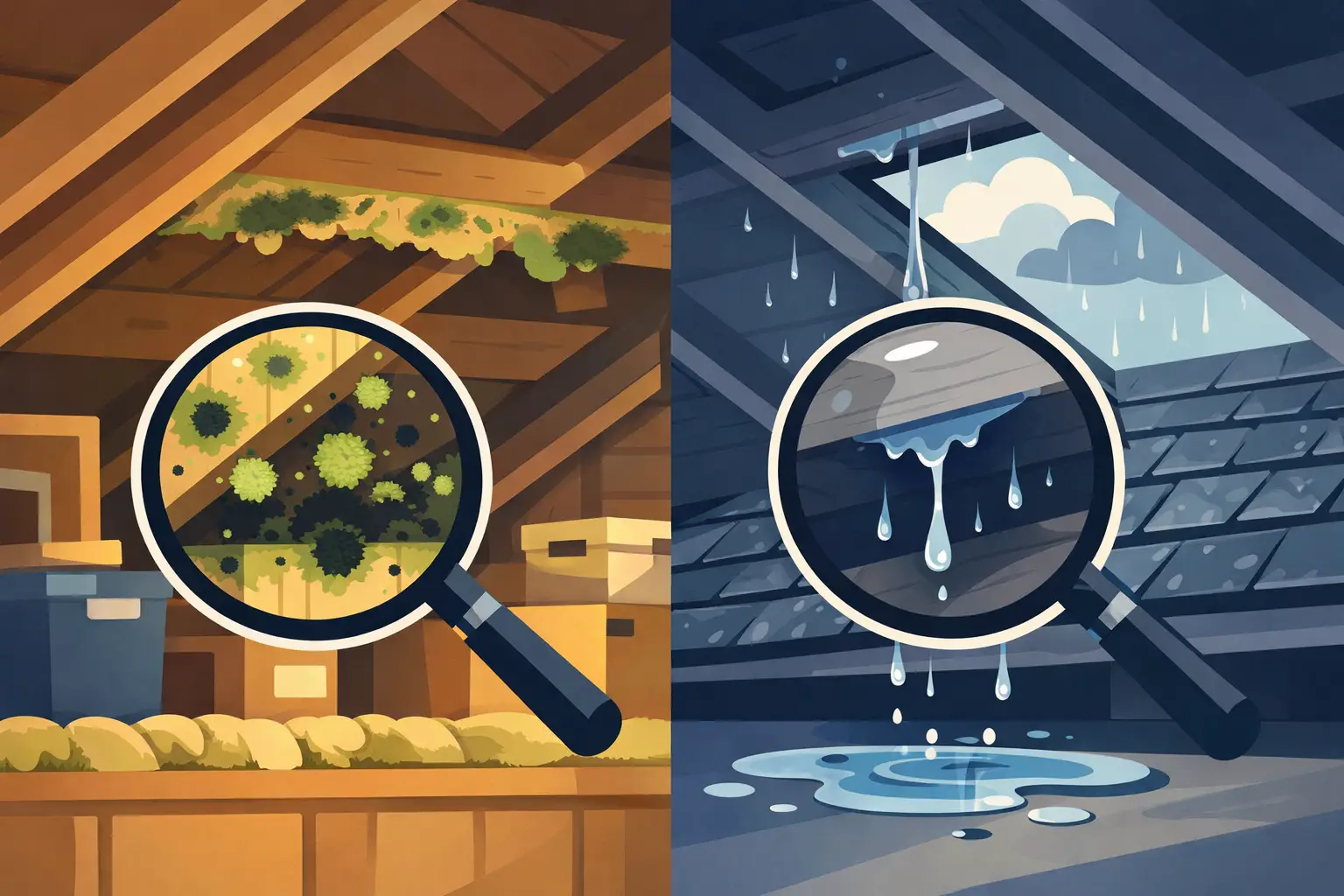 Attic Mold or Roof Leak? How to Tell