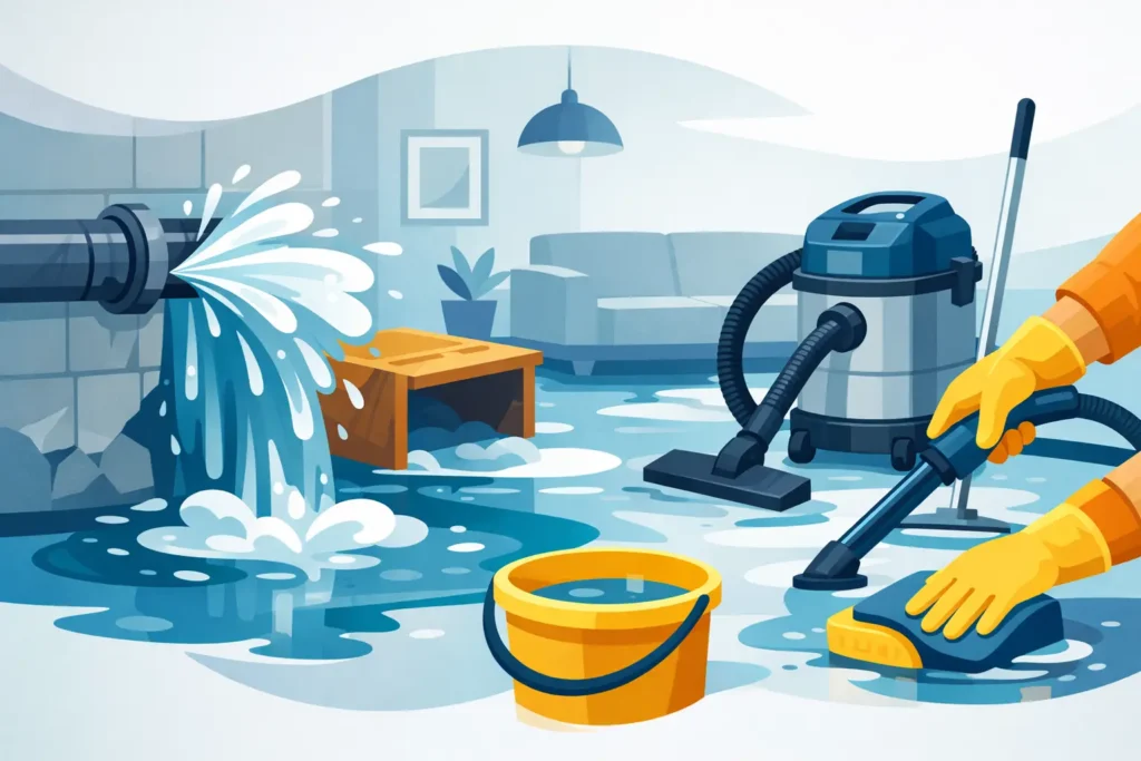 Burst Pipe Water Cleanup: What to Do Fast