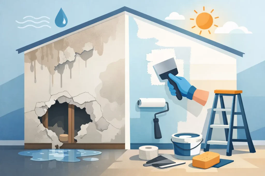 Drywall Repair After Water Damage Done Right