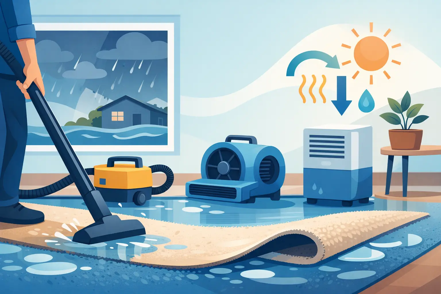 How to Dry Wet Carpet After a Flood Safely